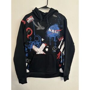 Southpole Hoodie Mens Sz‎ M Black Space Graphic NASA Cosmos Sweatshirt Hip Hop